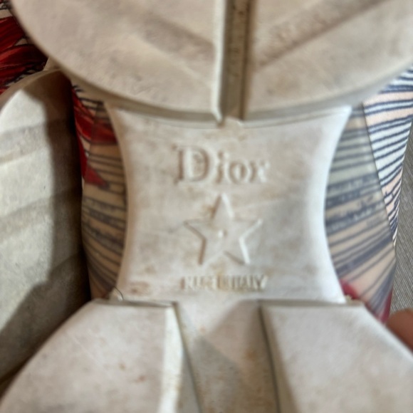 CHRISTIAN DIOR SZ 39 MULTICOLOR DIOR MILLE FLEURS D-CONNECT SNEAKERS Flaws - Picture 10 of 11